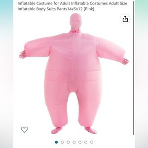 Inflatable pink costume